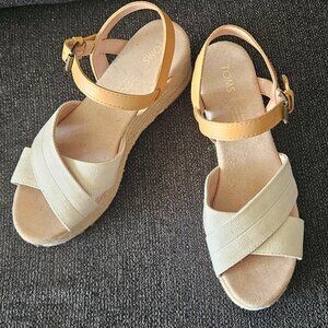 Toms Willow Espadrille Wedge Sandals - 7.5